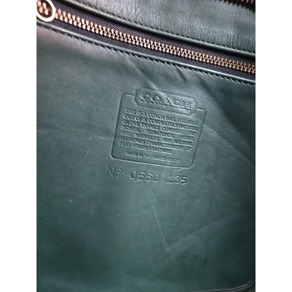 Vintage COACH Forest Green Leather, XL Studio Shoulder Tote Bag, 4081 90s USA - Picture 12 of 15
